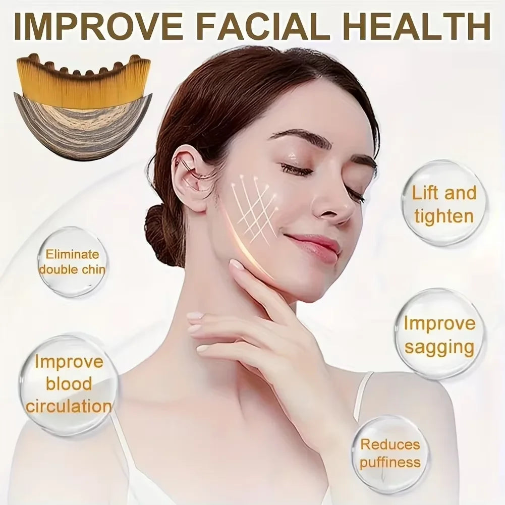Lymphatic Contour Face Brush Lymphatic Drainage Reduce Puffiness Relief Fatigue Facial Massager Face Chin Skin Sculpting Tool