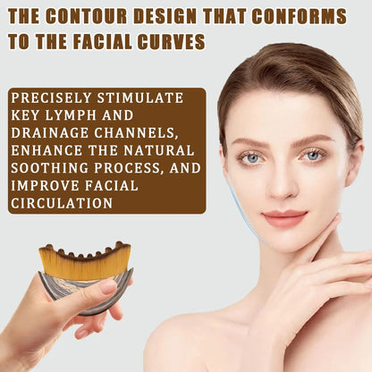 Lymphatic Contour Face Brush Lymphatic Drainage Reduce Puffiness Relief Fatigue Facial Massager Face Chin Skin Sculpting Tool